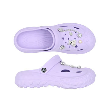 SANDÁLE CLOGS W VIOLET/TEDDY BEAR