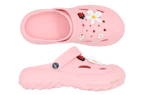 SANDÁLE CLOGS W PEACH PINK/FLOWER