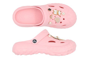 SANDÁLE CLOGS W PINK/TEDDY BEAR